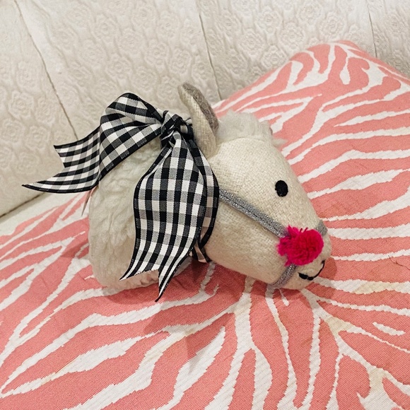 Pier 1 Other - NWT Pier 1 Llama Head Decor/Ornament with Faux Shearling